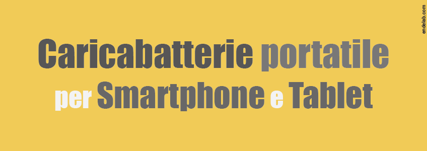 Caricabatterie portatile smartphone tablet